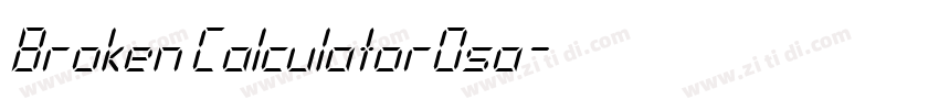 Broken CalculatorOsa字体转换